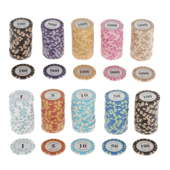 Fiches da poker in plastica e argilla ceramica personalizzate di alta qualità all'ingrosso
